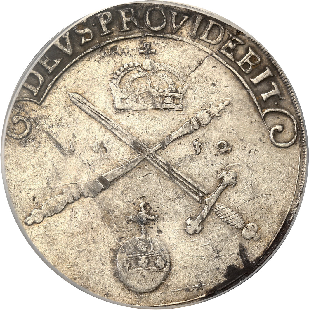 Bezkrólewie. Talar 1632, Toruń PCGS AU - RZADKOŚĆ  R6
